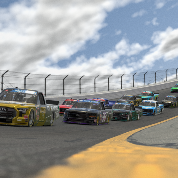 Craftsman Trucks on iRacing are coming to the green flag at Rockingham Raceway.